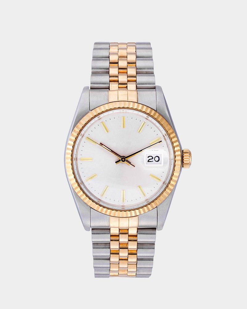 Golden frame digital bracelet watch